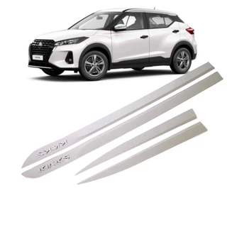 Jogo friso lateral Nissan Kicks Branco Diamond Cor Originais