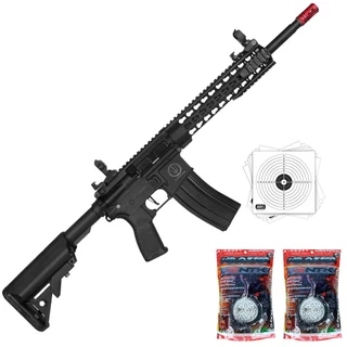 RIFLE AIRSOFT ELÉTRICO ROSSI AR15 NEPTUNE KEYMOD 6MM + COMBO BÁSICO 01