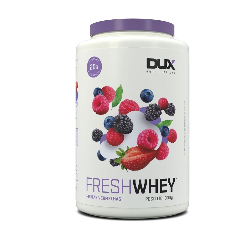 FRESH WHEY FRUTAS VERMELHAS – POTE 900G – DUX