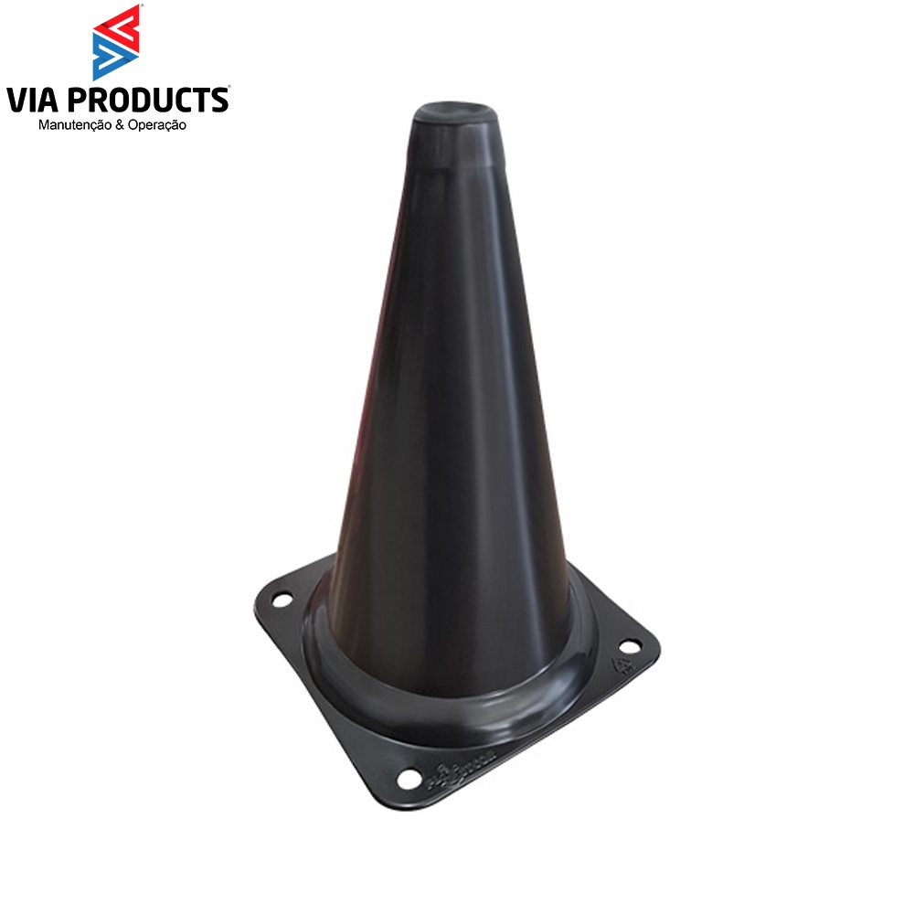 Kit 5 Cones de Agilidade 20cm Preto Treinamento Funcional