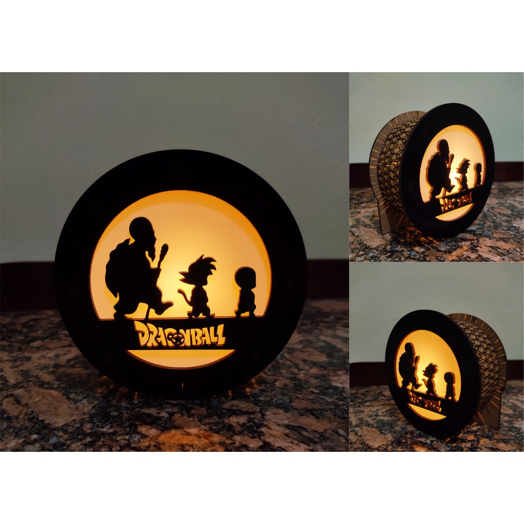 Abajur Dragon Ball, Luminária Dragon Ball, presente Dragon Ball, Decoração Dragon Ball
