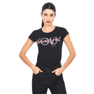 Camiseta Feminina Malha Wonderful Polo Wear Preto