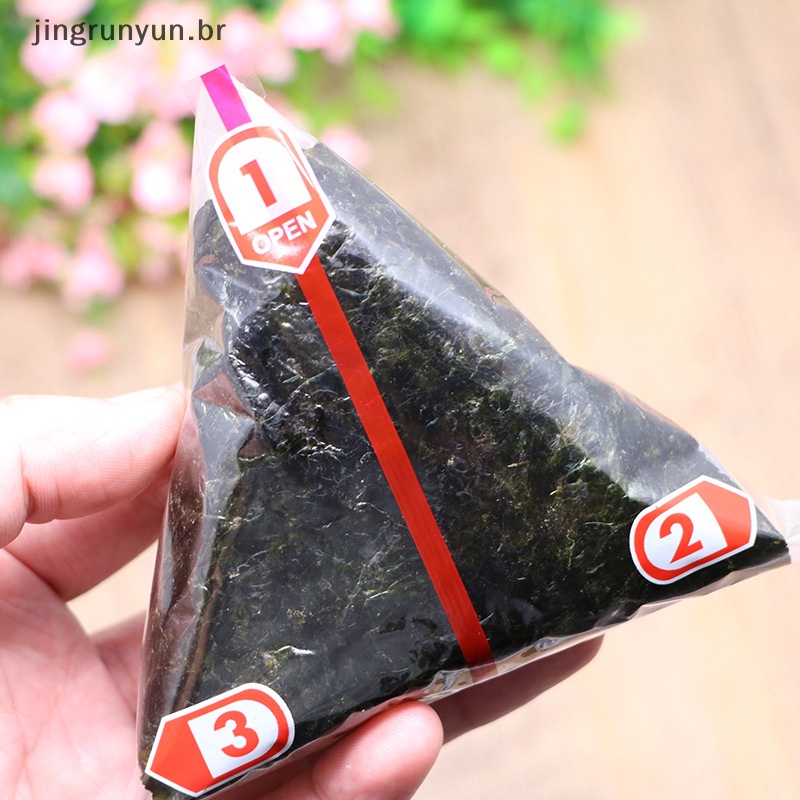 RUNYUN 20Pcs Duplas Camadas Triângulo Arroz Embalagem De Bolas De Saco De Algas Marinhas Onigiri Sushi Acessórios Para Sacos De BR