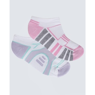Kit Meia Feminina 2 Pares Fitter Lilás Rosa Branco
