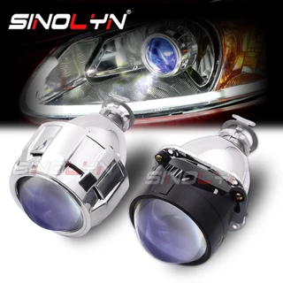 Uma Unidade Sinolyn 2.5 " Azul/Transparente H4 H7 Lente De Farol De Projetor Bi-xenon Mini 8.0 WST Feixe Alto E Baixo Us