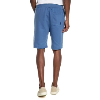 Bermuda Masculina Moletom Básica Silk Relevo Polo Wear Azul Médio