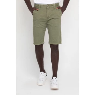 Bermuda Masculina Sarja Slim Senna Polo Wear Verde Médio