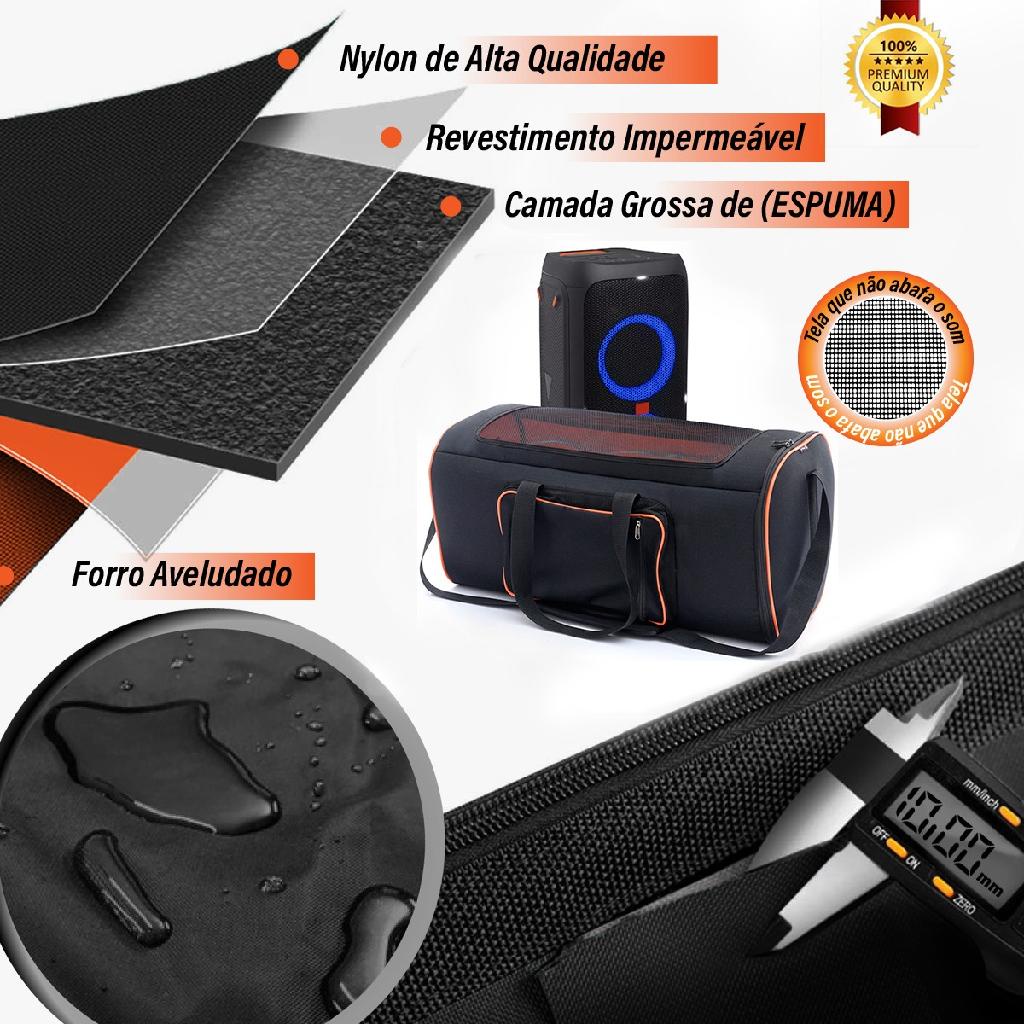 Case Bolsa Bag Jbl Partybox 310 C Tela Frontal - Almofadada