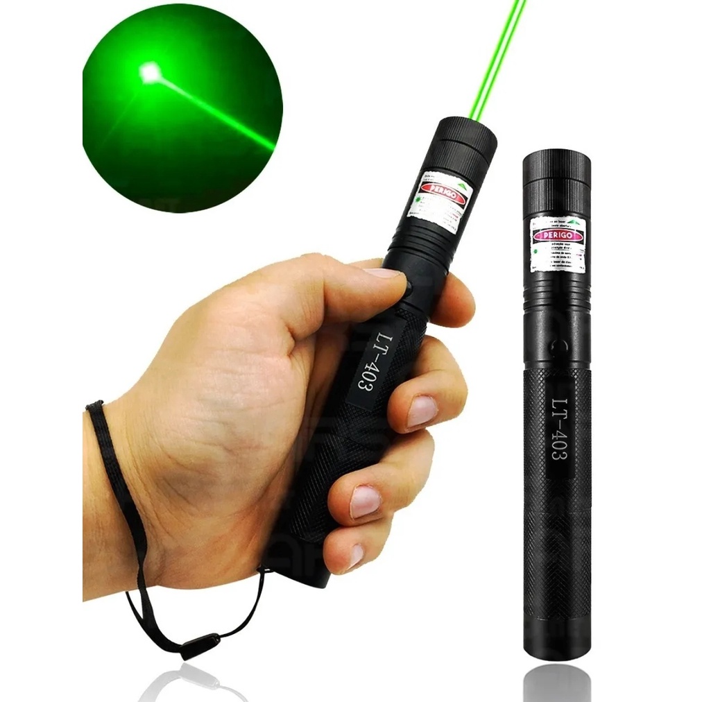 Caneta Laser Pointer Verde Ultra Forte Alcance 50km