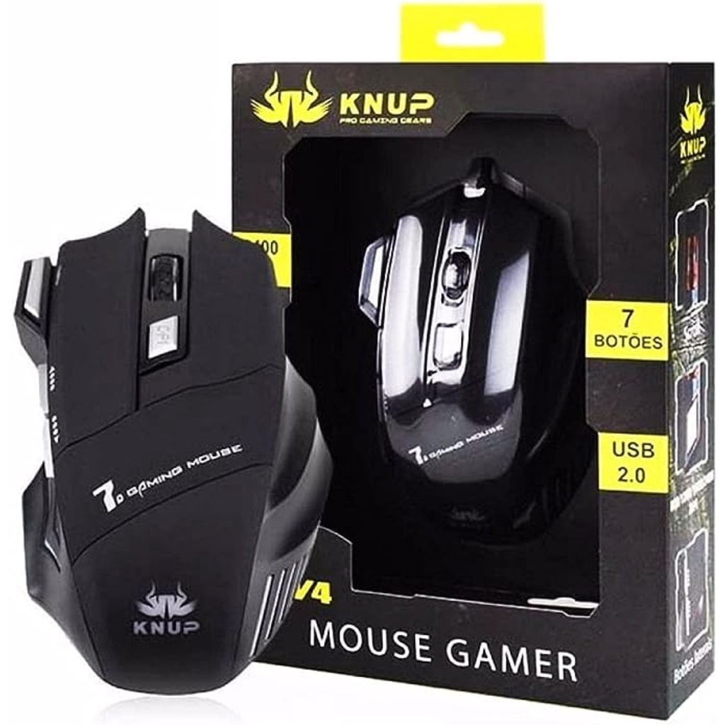 Mouse Gamer X7 Para Jogos 2.400 DPI Óptico Com LED RGB Usb Cabo De Nylon