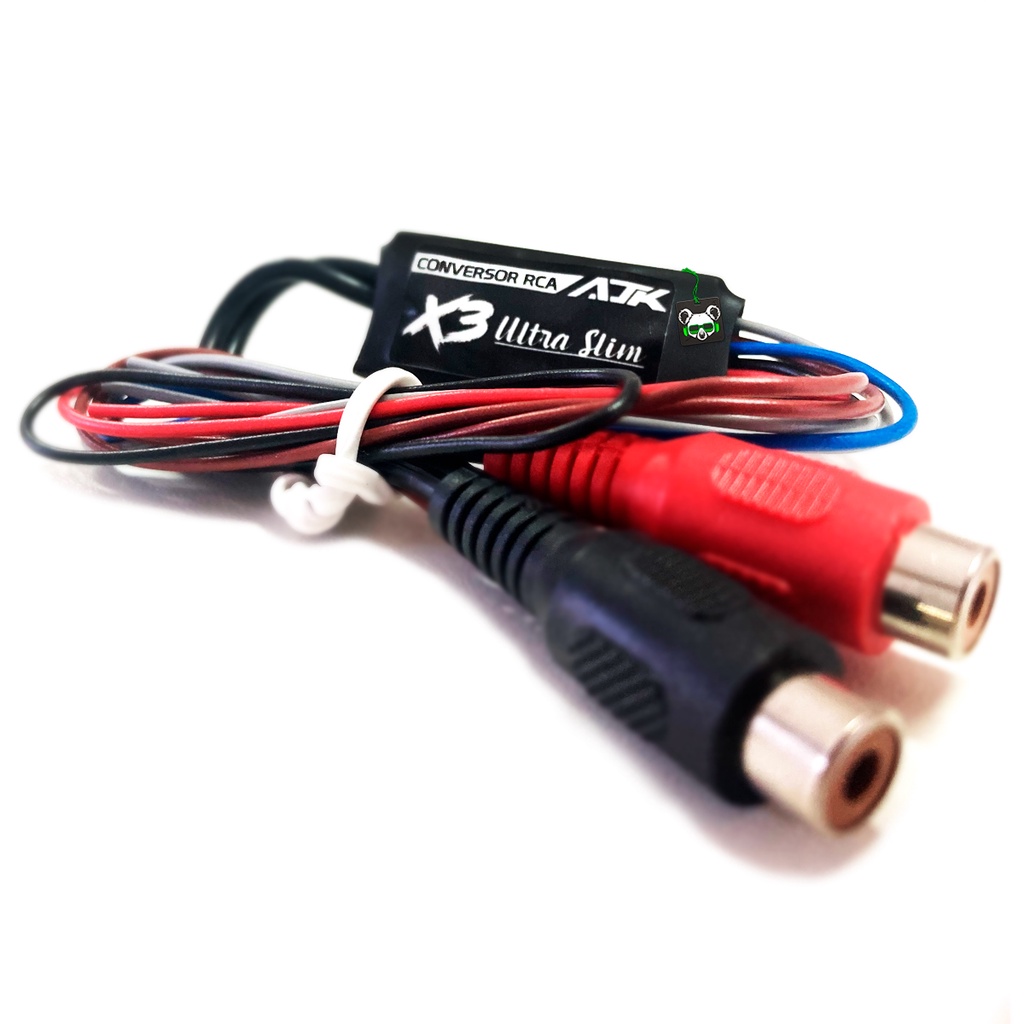 Conversor RCA X3 Ultra Slim AJK Anti Ruido Som Auto Remote