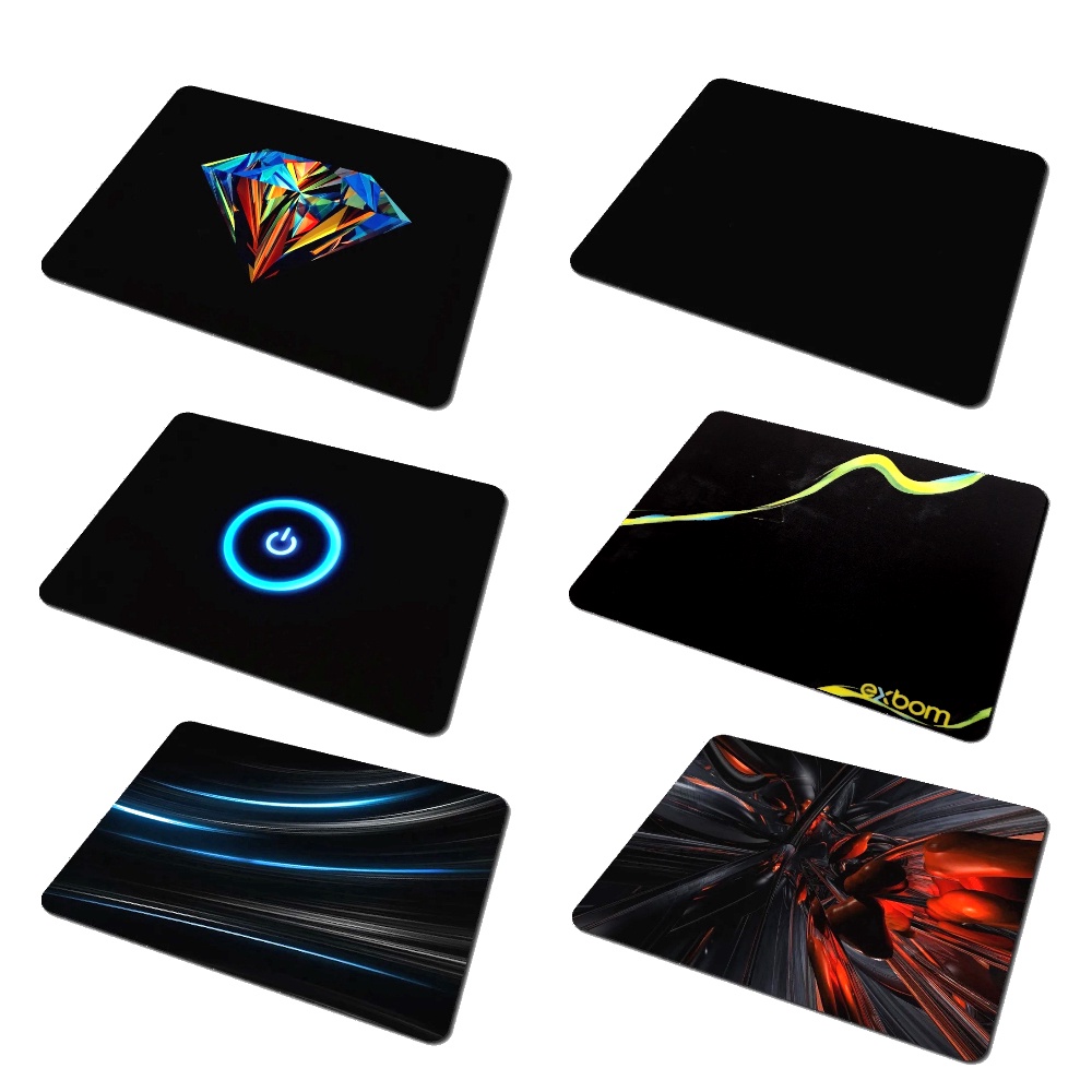 Kit 10 Descansos para Mouse Preto Mouse PAD de Espuma Exbom