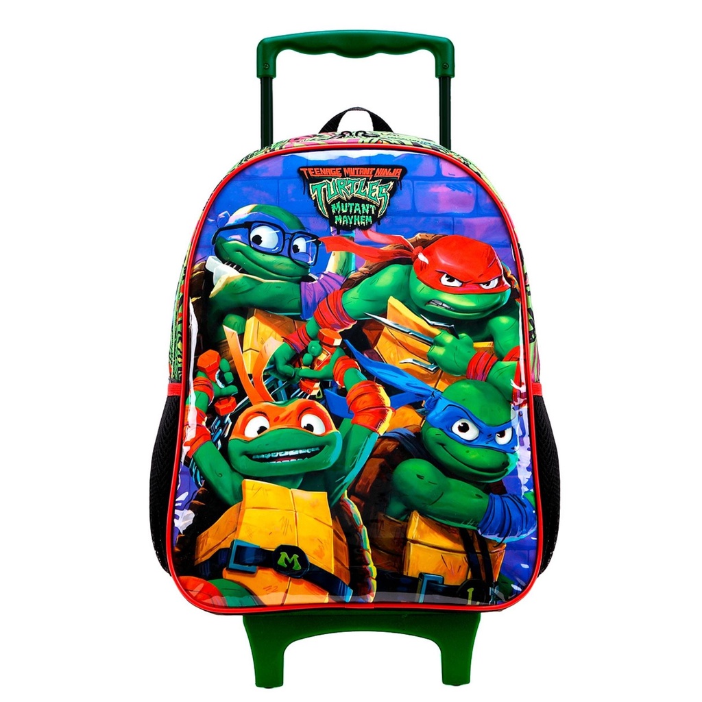 Mochila Escolar de Rodas Tartarugas Ninjas Original Disney | Shopee Brasil