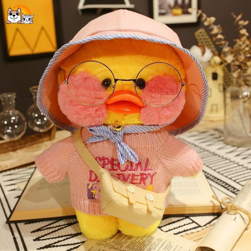 Óculos redondos para pato Brinquedos Flifan Duck Dolls 30cm Manhã Soft Toy  Óculos Plush Duck Acessórios