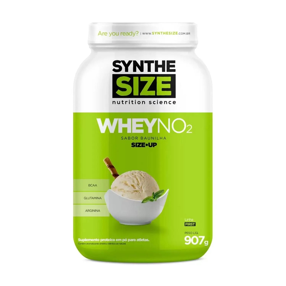 WHEY PROTEIN NO2 (907g) SYNTHESIZE – SABOR BAUNILHA