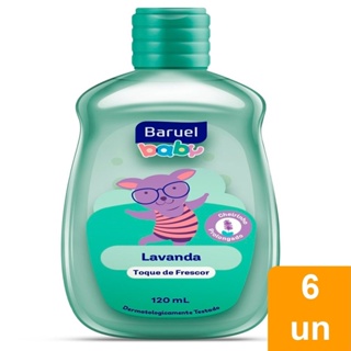 Colônia Baruel Baby Lavanda Toque de Frescor 120ml - Embalagem com 6 Unidades
