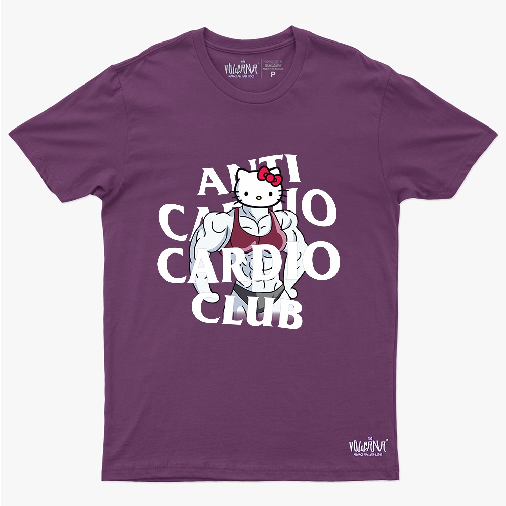 Camiseta Academia Blusa Anti Cardio Club Camisa Algodão DTF