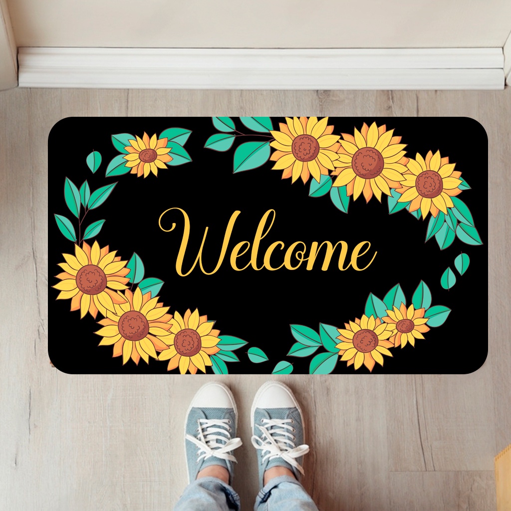 Tapete Entrada Individual Welcome Girassol (tap 103) | Shopee Brasil