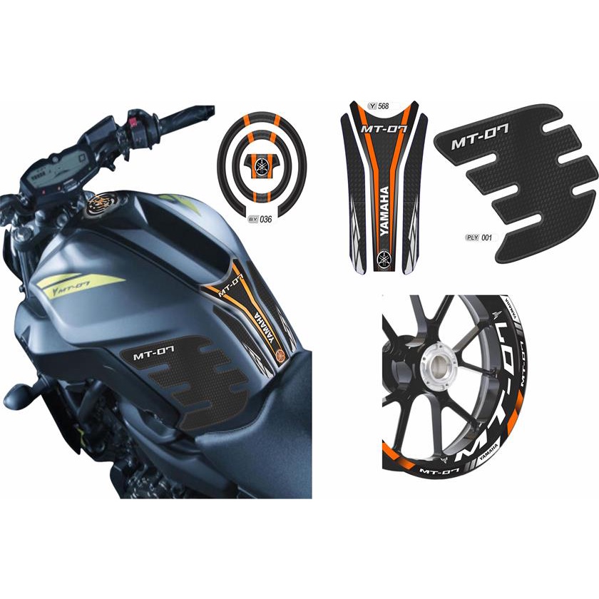 Adesivo Kit 03 Tankpad + Lateral + Bocal +Friso Yamaha MT 07