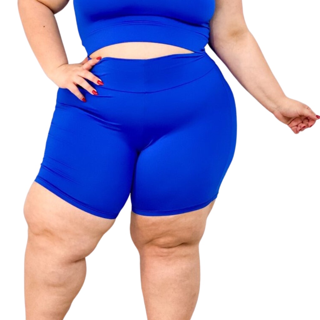 Short de Academia Feminino Plus Size Roupa Fitness Treino Musculação  Ginástica Caminhada