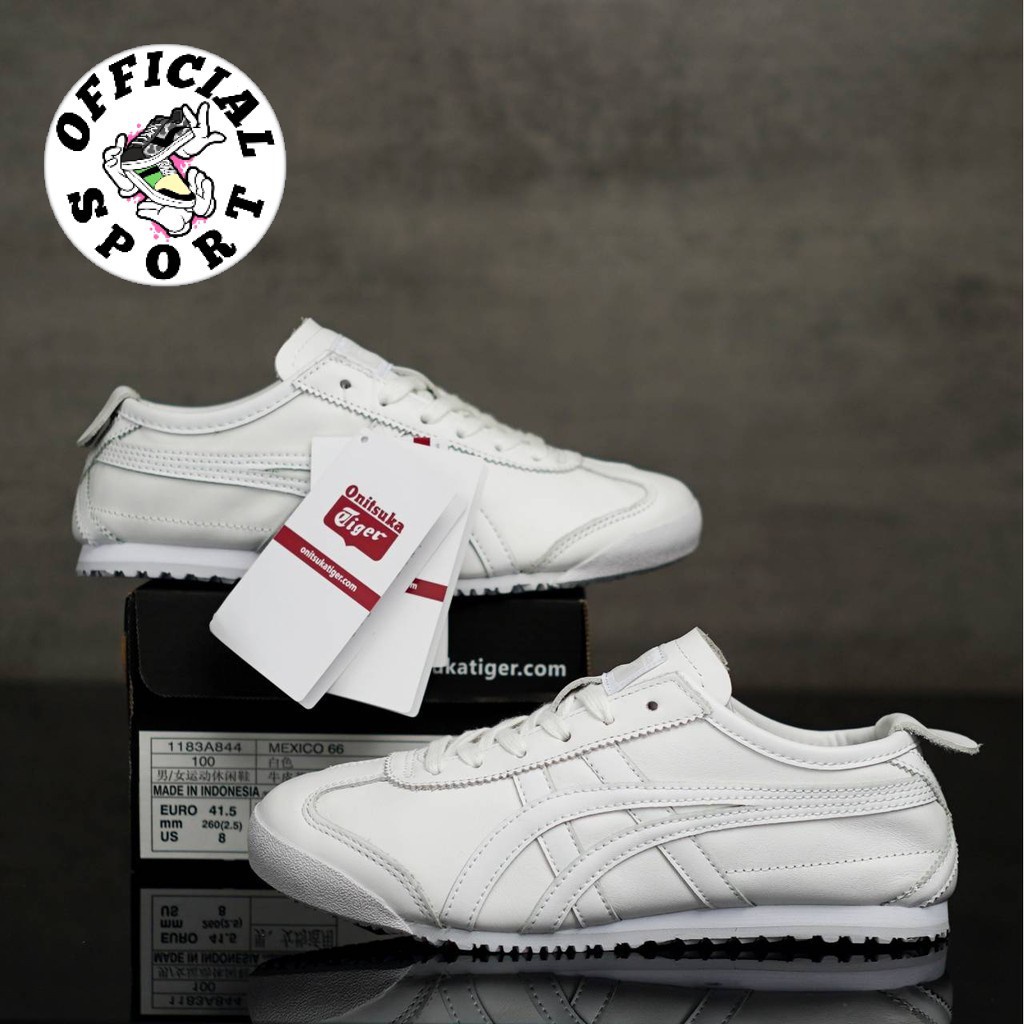 CCNO.1 (Ver descrição do produto) ASICS Onitsuka Tiger México 66 entrega no mesmo dia sapatos casuais para homens e mulheres Todos os tênis de couro branco