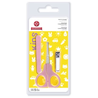Kit Cuidados Bebe Rosa 5 Peças Kids Mundial BC-199R