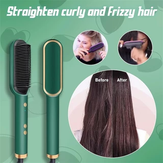 Escova Pente Alisadora Anion Hair Pro 3 EM 1Secador, Chapinha e Modelador de Cachos Bivolt