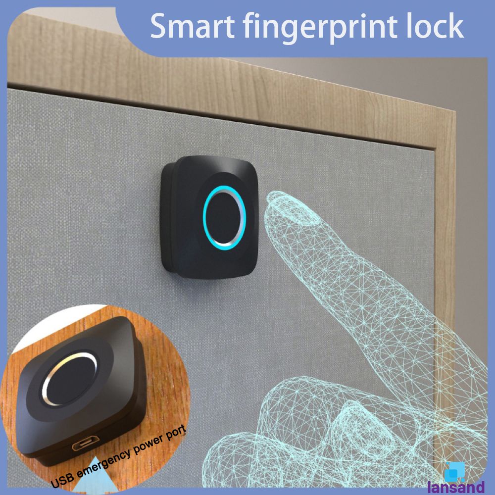 Fechadura de impressão digital fechaduras de armário inteligentes biométricas sem chave móveis gaveta armário fechaduras de impressão digital para armário de gaveta LANSAND LANSAND