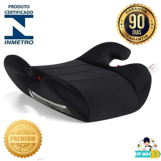 Assento Banco de Elevação Booster Infantil p/ Carro Cadeira Cadeirinha Viagem 22a36 Kg Fit UP-Preto