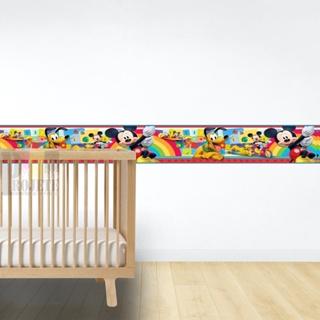 Faixa Decorativa Mickey Blutos Quarto Crianças 100x0,15cm