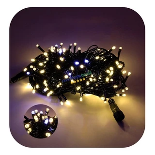 KIT 1 CORDÃO 100 LEDS C/ STROBO 31v 9,5M PROVA D'AGUA FIO VERDE