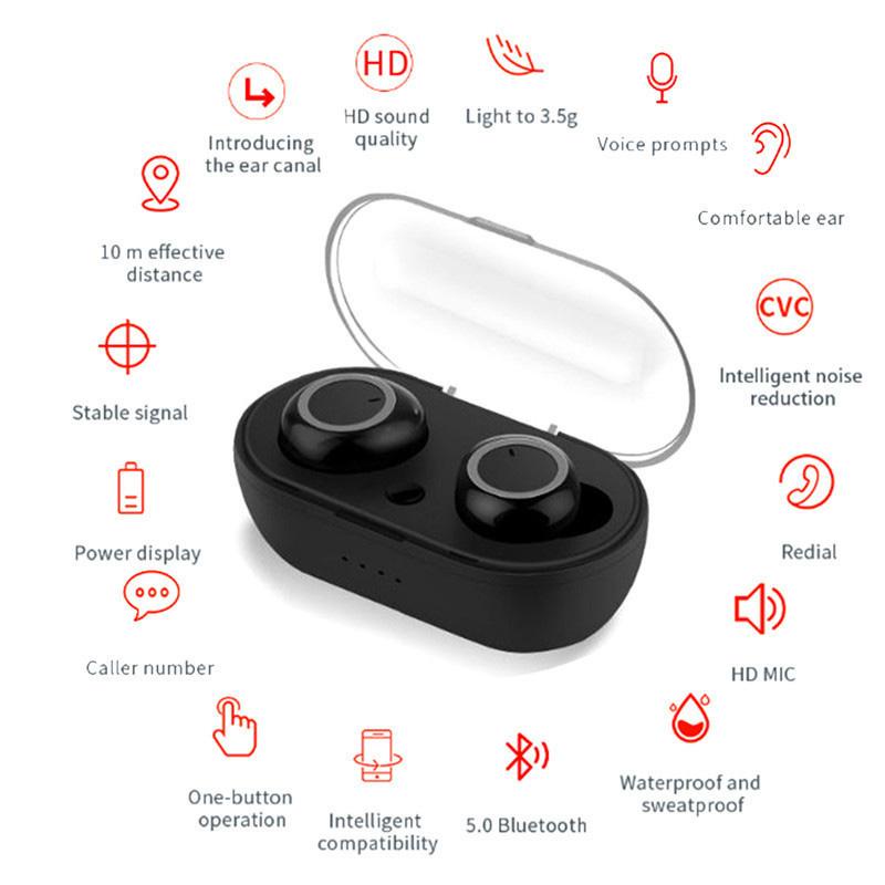 2023 New Hearing Sources Bluetooth Wireless Y50 Stereo Hifi With Noise Cancellation Sports Music for Smartphones PK i7s Y30_voghion.com