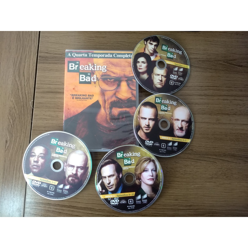 BOX DVD BREAKING BAD QUARTA TEMPORADA - ORIGINAL | Shopee Brasil