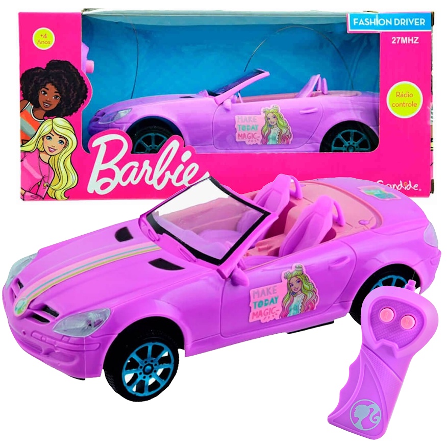 Carrinho de Controle Remoto Barbie - Fashion Driver - Candide