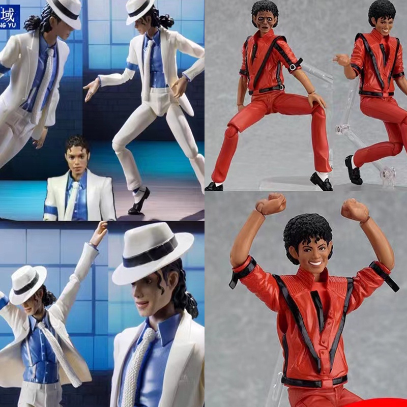 SHF Michael Figma 096 MJ Thriller Jackson Boneca Modelo De Figura De Ação