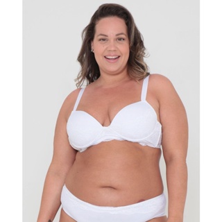 Sutiã Plus Size Avulso Bojo Base De Renda Branco