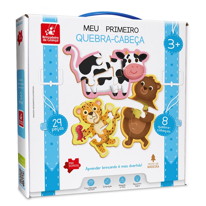 Jogo Quebra Cabeça Onde Vivem Os Animais - Madeira Mdf - 32 Peças único no  Shoptime