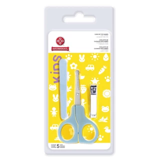 Kit Cuidados Bebe Azul 5 Peças Kids Mundial BC-199A