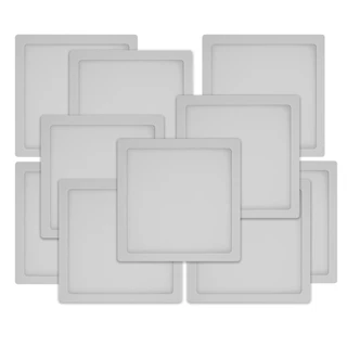 10 Paineis de LED 4000K Bivolt 24W Bivolt Embutido Plafon