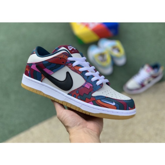 CCNO.1 2021 Parra X nike SB Dunk Low pro QS branco DH7695-600