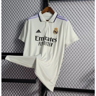 22/23 Masculina Camisa de Time Real-M Branca Camisa De Futebol Blusa Moletom Tailandês