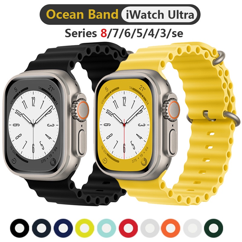 Smartwatch Apple Watch Ultra GPS+Cellular 49mm Titânio C/Bracelete Ocean  Amarela