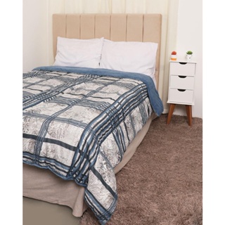 Coberdrom Casal Slim Plush Estampado Azul
