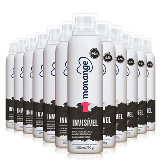 Kit Desodorante Aerosol Monange Invisível 90g - 12 Unidades