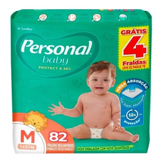 Fralda Descartável Personal Soft & Protect Giga Tamanho M - Embalgem com 82 Fraldas