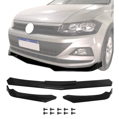 Spoiler Front Lip Universal TG Poli Black Piano