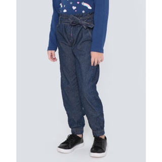 Calça Infantil Jogger Clochard Jeans Azul