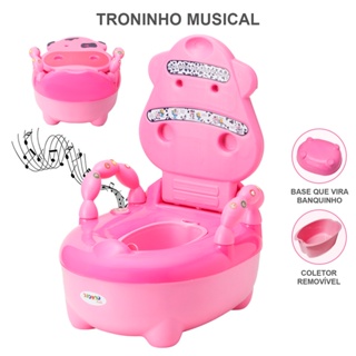 Troninho Infantil Pinico Penico Fazendinha Musical Desfralde