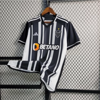 [A-M Atlético Mineiro Home Camisa Esportiva Branca Preta Camisa de Futebol 23 /24 