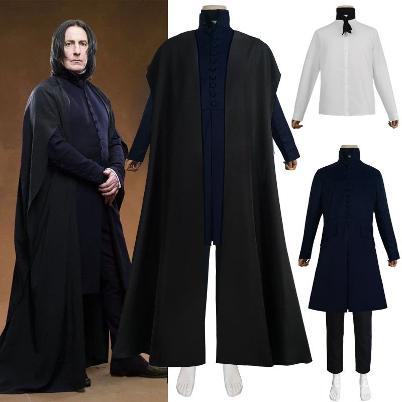 Harry Potter cos terno Professor Snape vestido fora cosplay Halloween jogo set spot